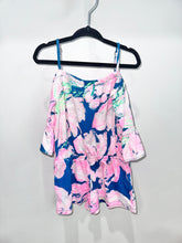 Load image into Gallery viewer, Lilly Pulitzer Blue Floral Romper Size 2-3
