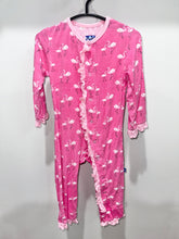 Load image into Gallery viewer, Kickee Pants Pink Flamingo Romper Size 12-18m
