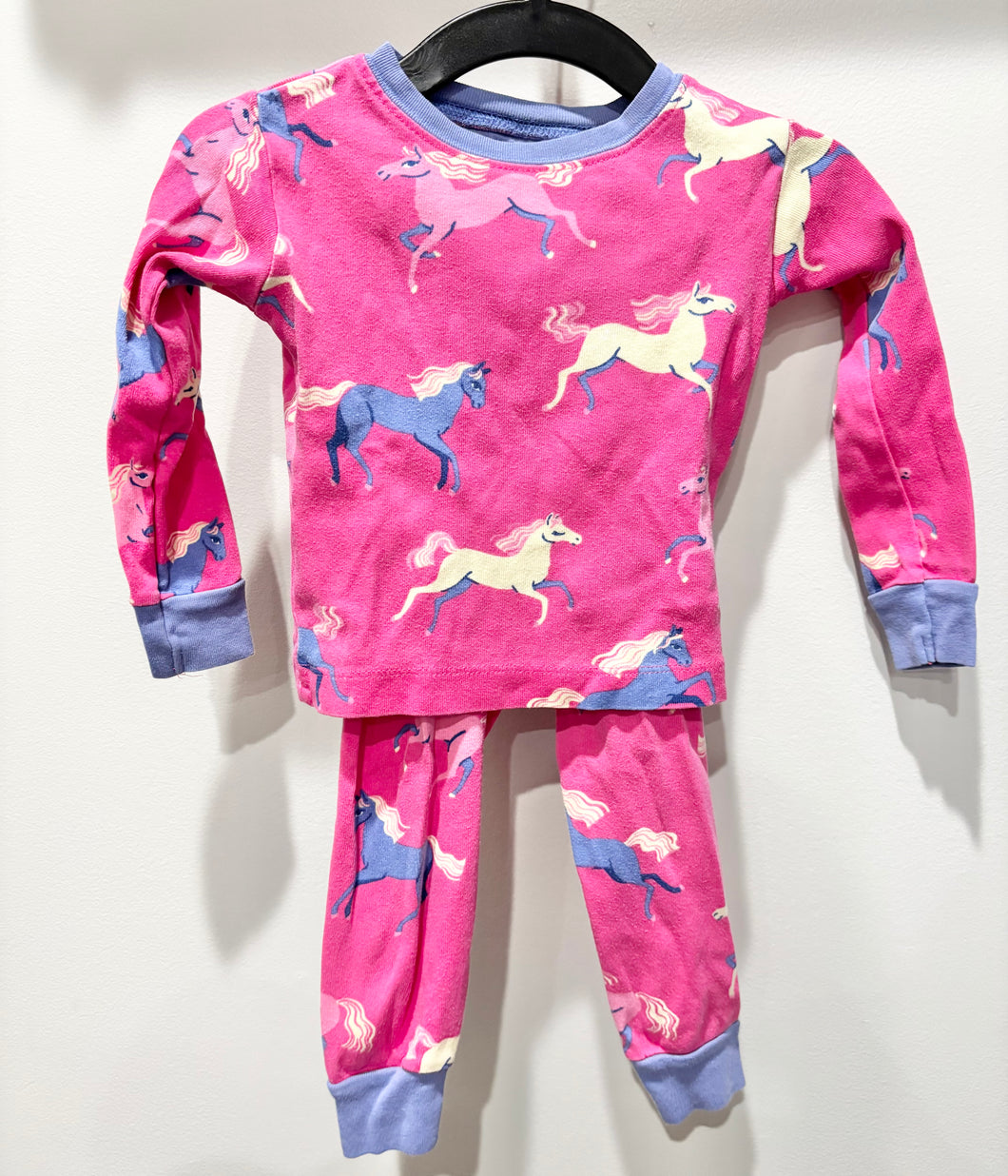 Hatley Pink Horse Pajamas Size 2