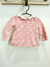 Load image into Gallery viewer, Gap Pink Polka Dot Sweater Size 6-12m
