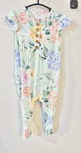 Load image into Gallery viewer, Posh Peanut Green Floral Romper Size 12-18m*

