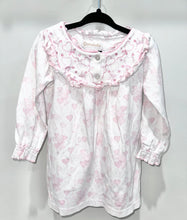 Load image into Gallery viewer, Dondolo Blue Pink Hearts Nightgown Size 2T
