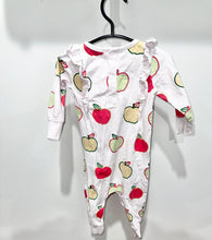 Load image into Gallery viewer, Monica + Andy Apples Romper Size 9-12m
