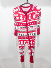 Load image into Gallery viewer, Little Sleepies Red Snowman Sleeper Size 6-12m
