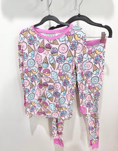 Load image into Gallery viewer, Little Sleepies Pink Sweet Treats Pajamas Size 9-10*

