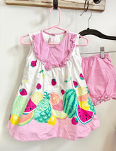 Load image into Gallery viewer, Ric Rac &amp; Ruffles Fruit Dress w/Bloomers Size 24m*
