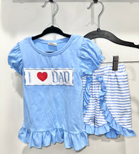 Load image into Gallery viewer, Blue I Love Dad 2pc Outfit Size 3T
