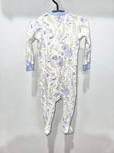 Load image into Gallery viewer, Magnetic Me Blue Floral Footie Size 9-12m
