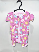 Load image into Gallery viewer, Little Sleepies Pink Breakfast Romper Size 6-12m
