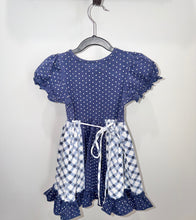 Load image into Gallery viewer, Swoon Baby Blue Polka Dot Dress Size 4
