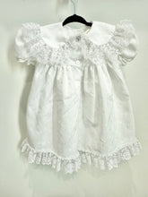 Load image into Gallery viewer, White Vintage Pink Roses Dress Size 24m
