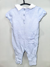 Load image into Gallery viewer, Janie &amp; Jack Blue Bunny Romper Size 3-6m

