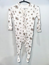 Load image into Gallery viewer, Angel Dear Brown Floral Footie Size 3-6m
