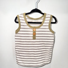 Load image into Gallery viewer, Lulu + Roo Brown Striped Tank Size 3T*
