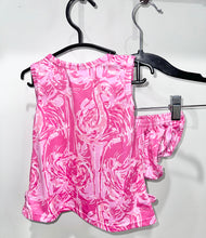 Load image into Gallery viewer, Pink Flamingo Dress w/Bloomers Size 6-12m
