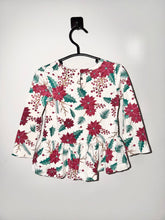 Load image into Gallery viewer, Ruffle Butts Poinsettia Top Size 12-18m

