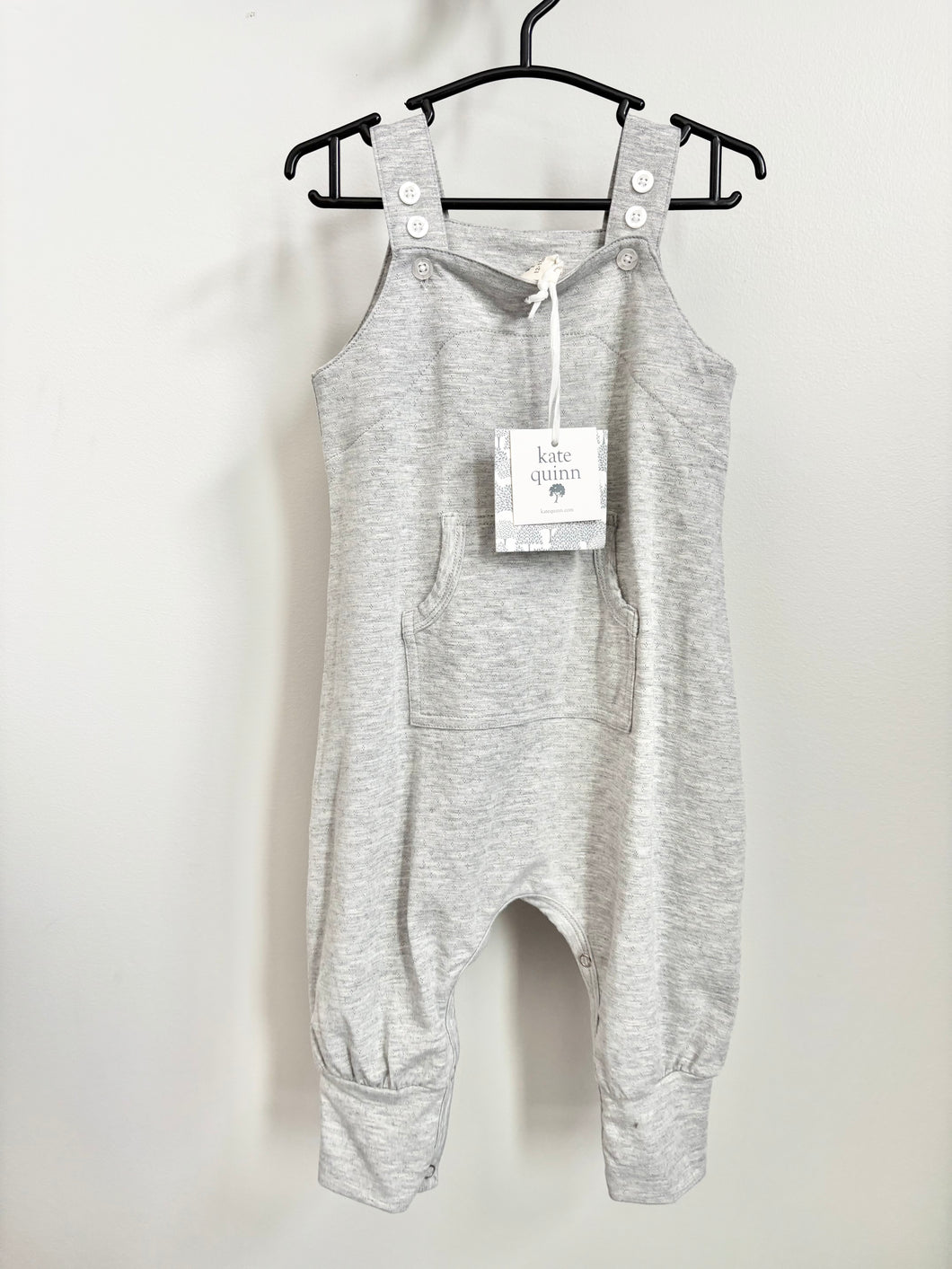 Kate Quinn Gray Overall Romper Size 12-18m