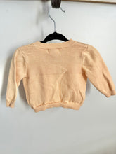 Load image into Gallery viewer, Rabbit + Bear Peach Cardigan Size 3-6m
