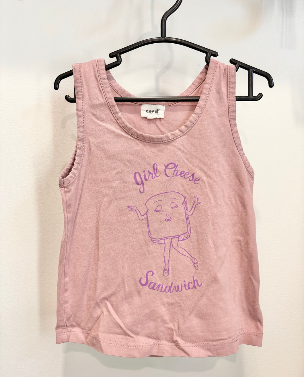 Oeuf Girl Cheese Sandwich Tank Size 2Y