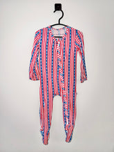 Load image into Gallery viewer, Little Bum Bums Red, White &amp; Blue Footie Size 12-18m
