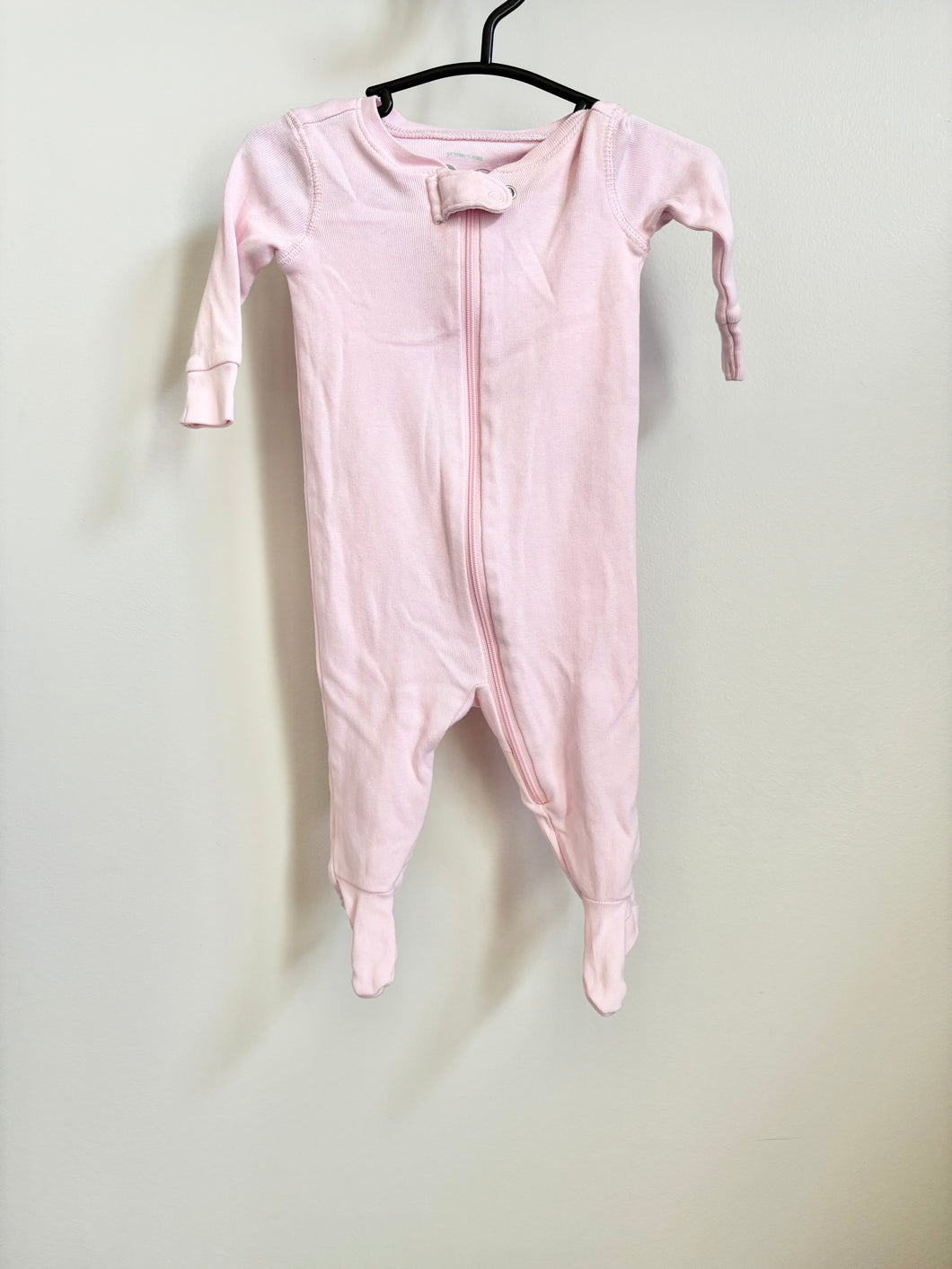 Primary Pink Footie Size 0-3m