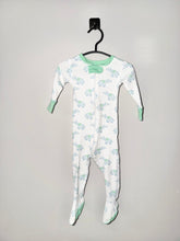 Load image into Gallery viewer, Beaufort Bonnet Blue Elephant Footie Size 6-12m
