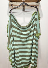 Load image into Gallery viewer, Kickee Pants Green Striped Toddler Blanket*
