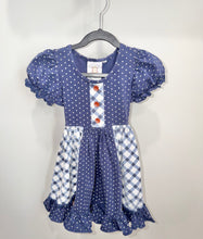 Load image into Gallery viewer, Swoon Baby Blue Polka Dot Dress Size 4
