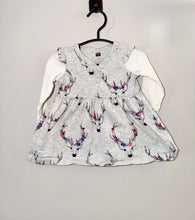 Load image into Gallery viewer, Tea Collection Floral Deer Dress Size 3-6m
