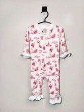 Load image into Gallery viewer, Little Bear Smocks Santa Sleeper Size 6m
