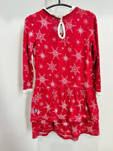 Load image into Gallery viewer, Kickee Pants Crimson Snowflake Dress Size 18-24m
