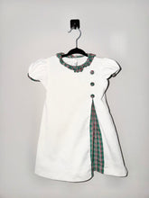 Load image into Gallery viewer, James &amp; Lottie White &amp; Green Plaid Dress Size 3T
