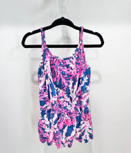 Load image into Gallery viewer, Lilly Pulitzer Blue Coral Romper Size 2-3
