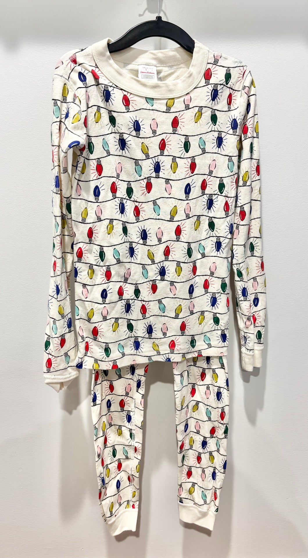 Hanna Andersson Christmas Lights Pajamas Size 12