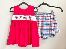 Load image into Gallery viewer, Awe Smocks 4th Of July Smocked 2pc Outfit Size 6
