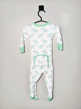 Load image into Gallery viewer, Beaufort Bonnet Blue Elephant Footie Size 6-12m
