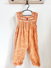 Load image into Gallery viewer, Zara Corduroy Brown Embroidered Jumpsuit Size 2-3
