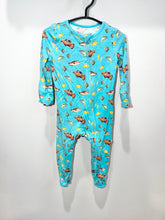 Load image into Gallery viewer, Free Birdees Blue Fish Romper Size 6-9m*

