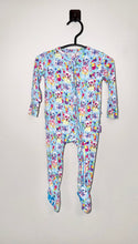 Load image into Gallery viewer, Posh Peanut x Lisa Frank Blue Footie Size 3-6m
