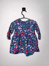 Load image into Gallery viewer, Hanna Andersson Candy Cane Animal Dress Size 6-12m
