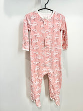 Load image into Gallery viewer, Magnetic Me Pink Floral Footie Size 6-9m
