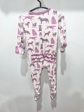 Load image into Gallery viewer, Kickee Pants Pink Dogs Footie Size 6-9m
