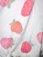 Load image into Gallery viewer, Larkspur Strawberry Romper Size 6-12m*
