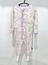 Load image into Gallery viewer, Magnetic Me Pink Floral Footie Size 3-6m
