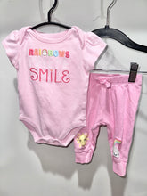 Load image into Gallery viewer, Gymboree Pink Rainbows 2pc Set Size 3-6m
