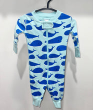 Load image into Gallery viewer, Hanna Andersson Blue Whale Sleeper Size 0-3m
