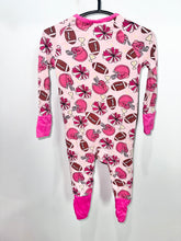 Load image into Gallery viewer, Pink Football Sleeper Size 6-9m
