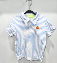 Load image into Gallery viewer, Classic Whimsy Blue Striped Pumpkin Shirt Size 3T
