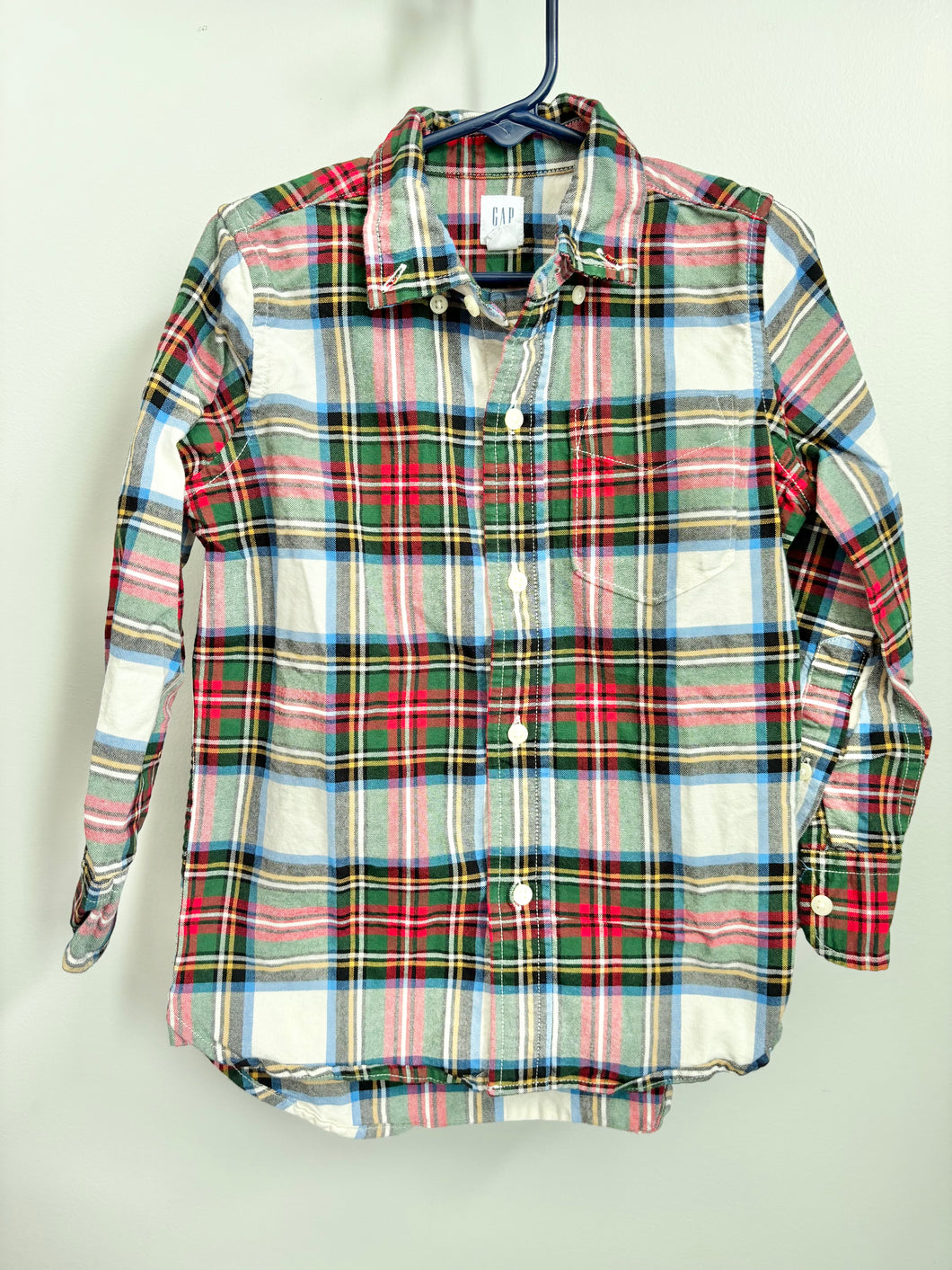 Gap Red & Green Plaid Shirt Size 4-5