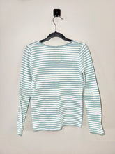 Load image into Gallery viewer, Mini Boden Blue Striped Pointelle Shirt Size 9-10Y
